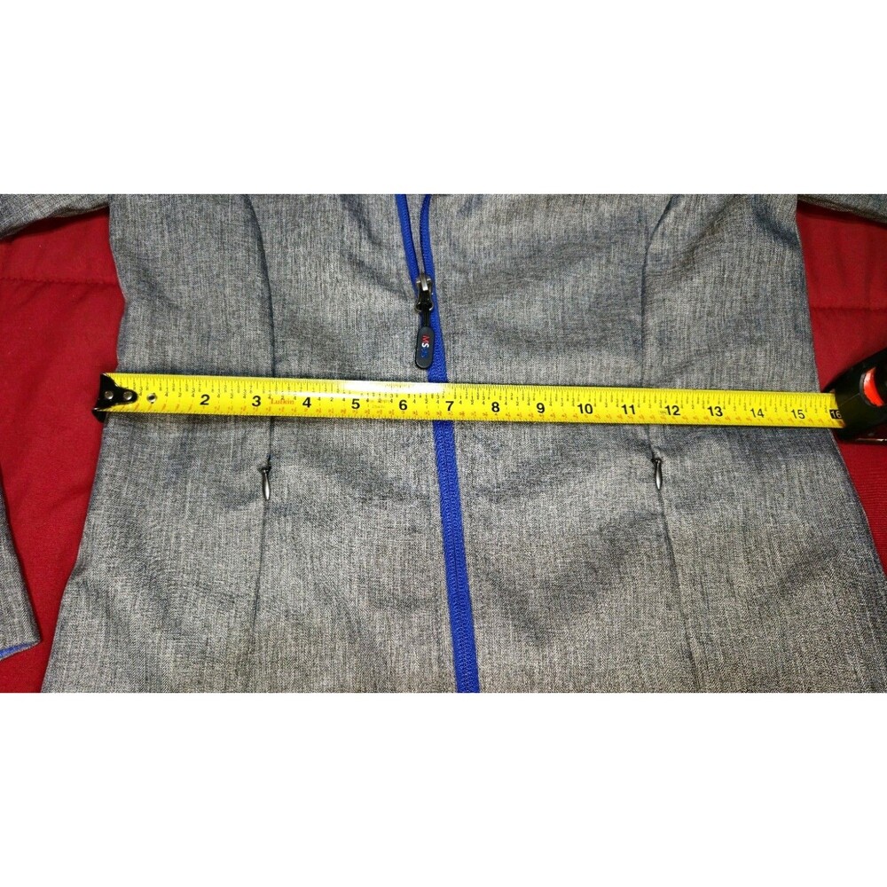 Microsoft Authentic Women’s Heather Gray Zip-Up Jacket MSUS (XS) – American Flag - Picture 12 of 16